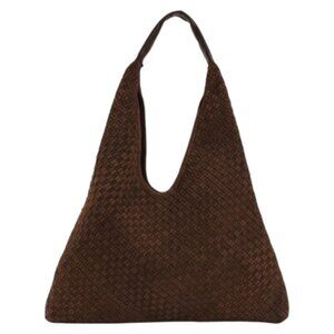 MADE IN INDIA Suede Woven Hobo